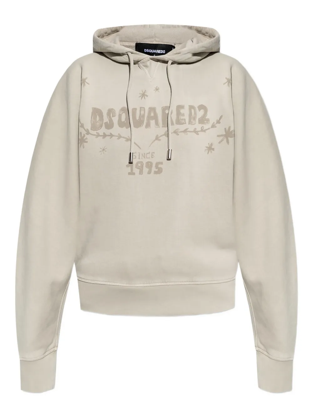 DSQUARED2 drawstring graphic hoodie | Grey | Image 1