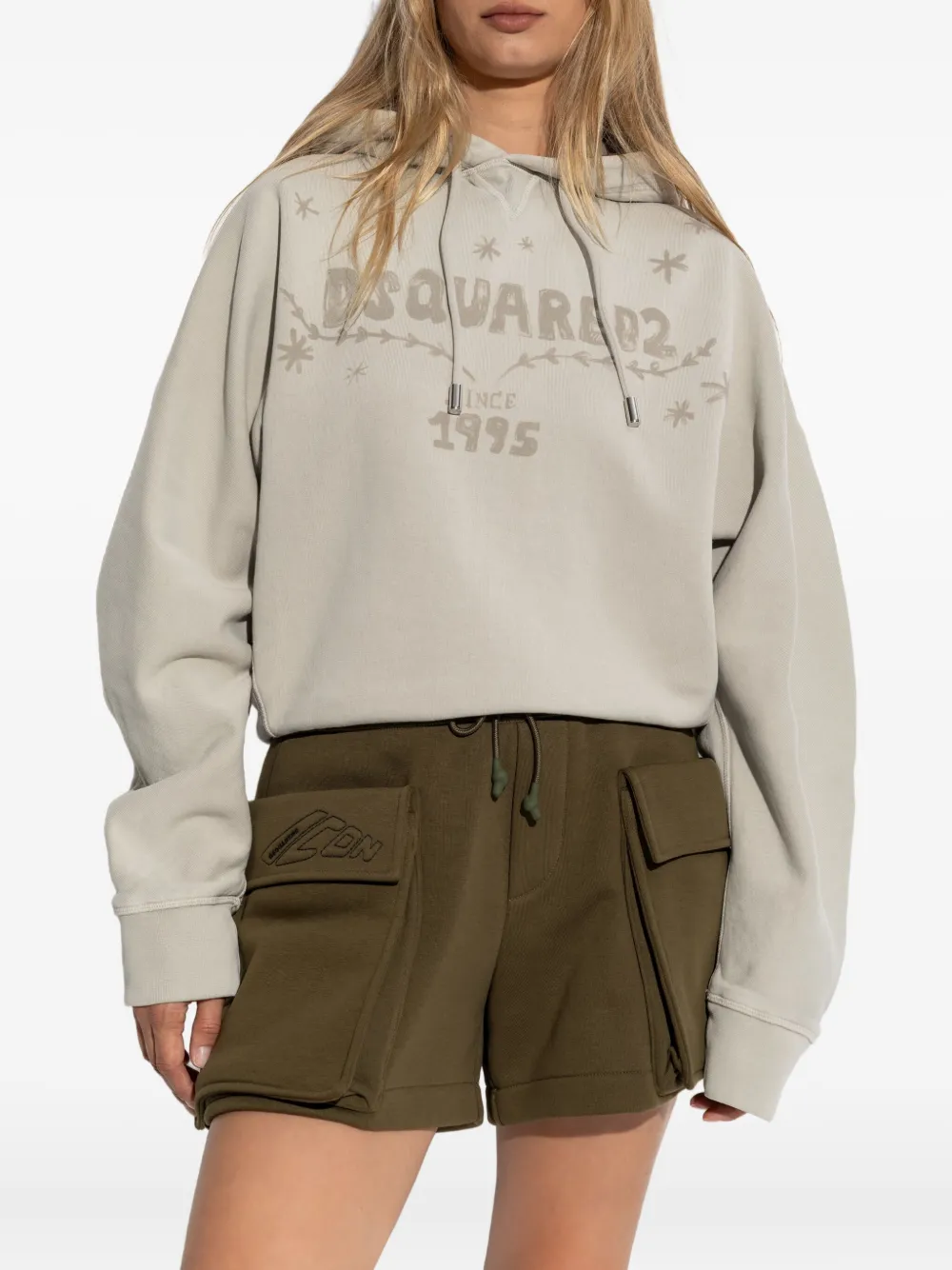 DSQUARED2 Hoodie met trekkoord Grijs