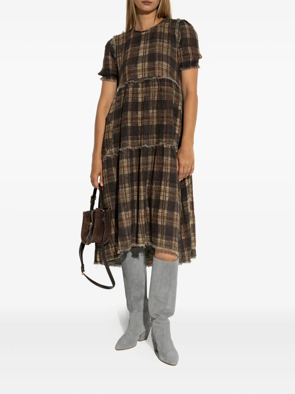 Forte Forte Suede Knee-high Boots In Gray
