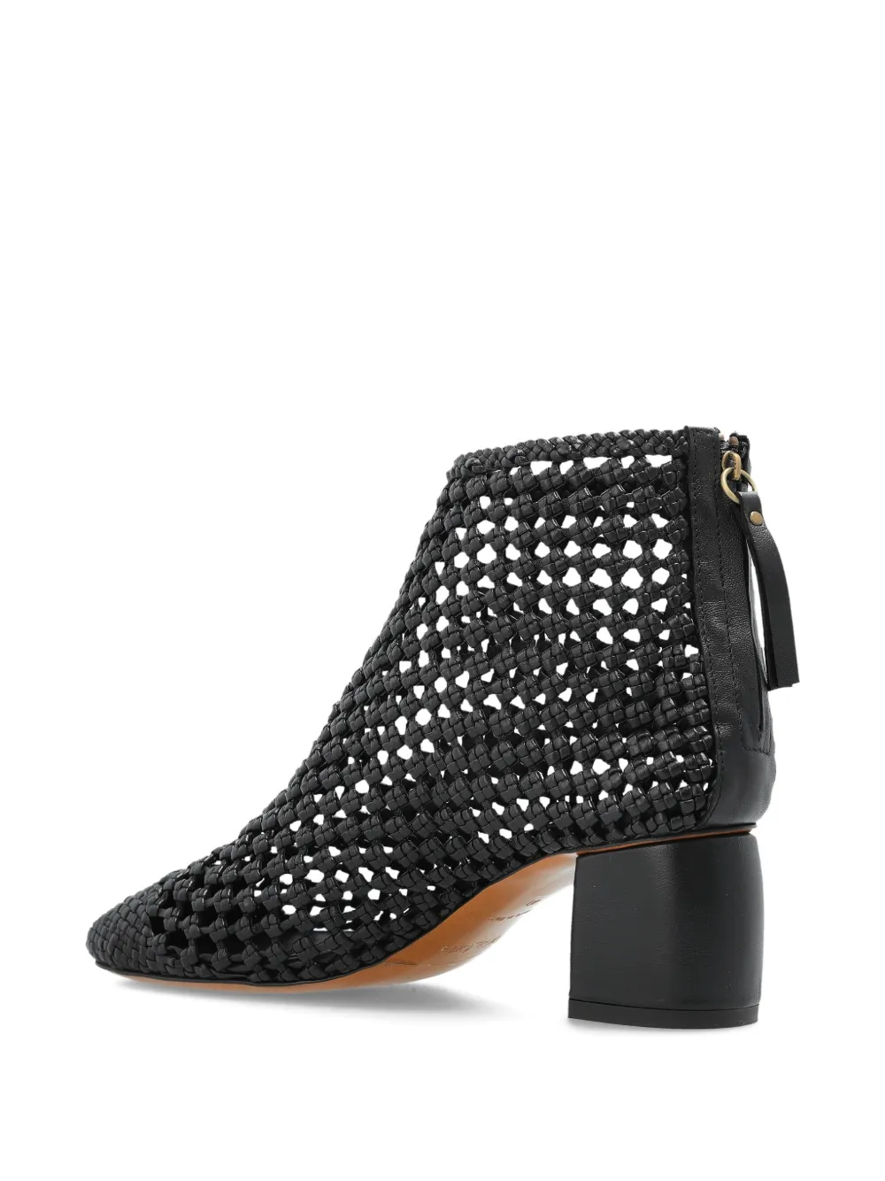 Forte 60mm woven-leather ankle boots Black