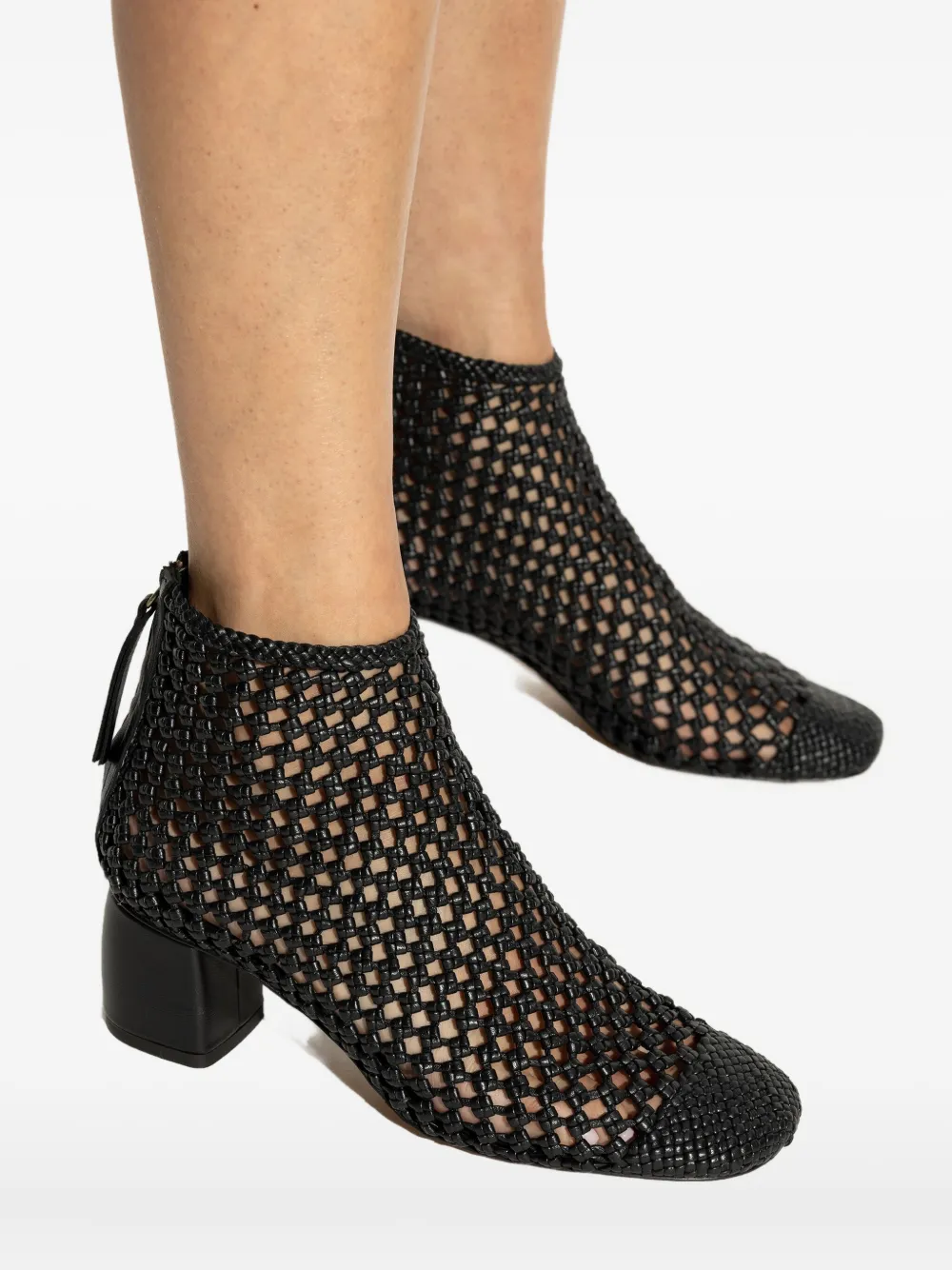Forte 60mm woven-leather ankle boots Black