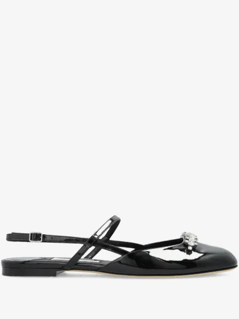 Jimmy Choo zapatillas con detalles de cristal y tira trasera