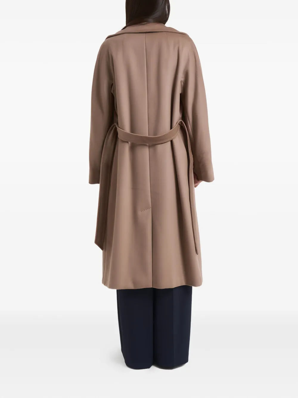 Weekend Max Mara Resina Double-breasted Virgin Wool Coat In Brown