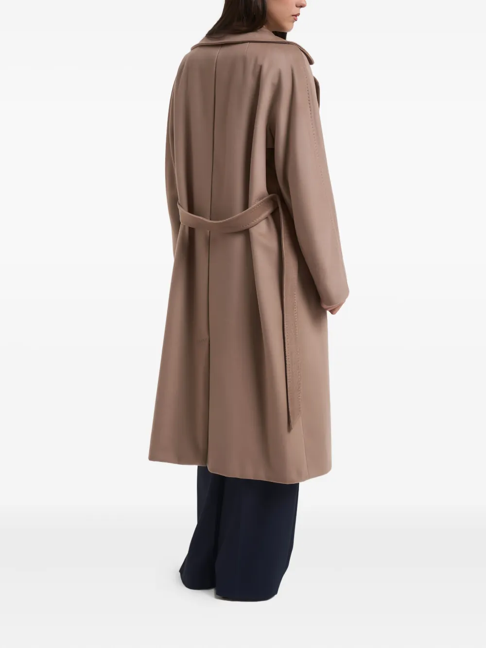 Weekend Max Mara Resina Double-breasted Virgin Wool Coat In Brown