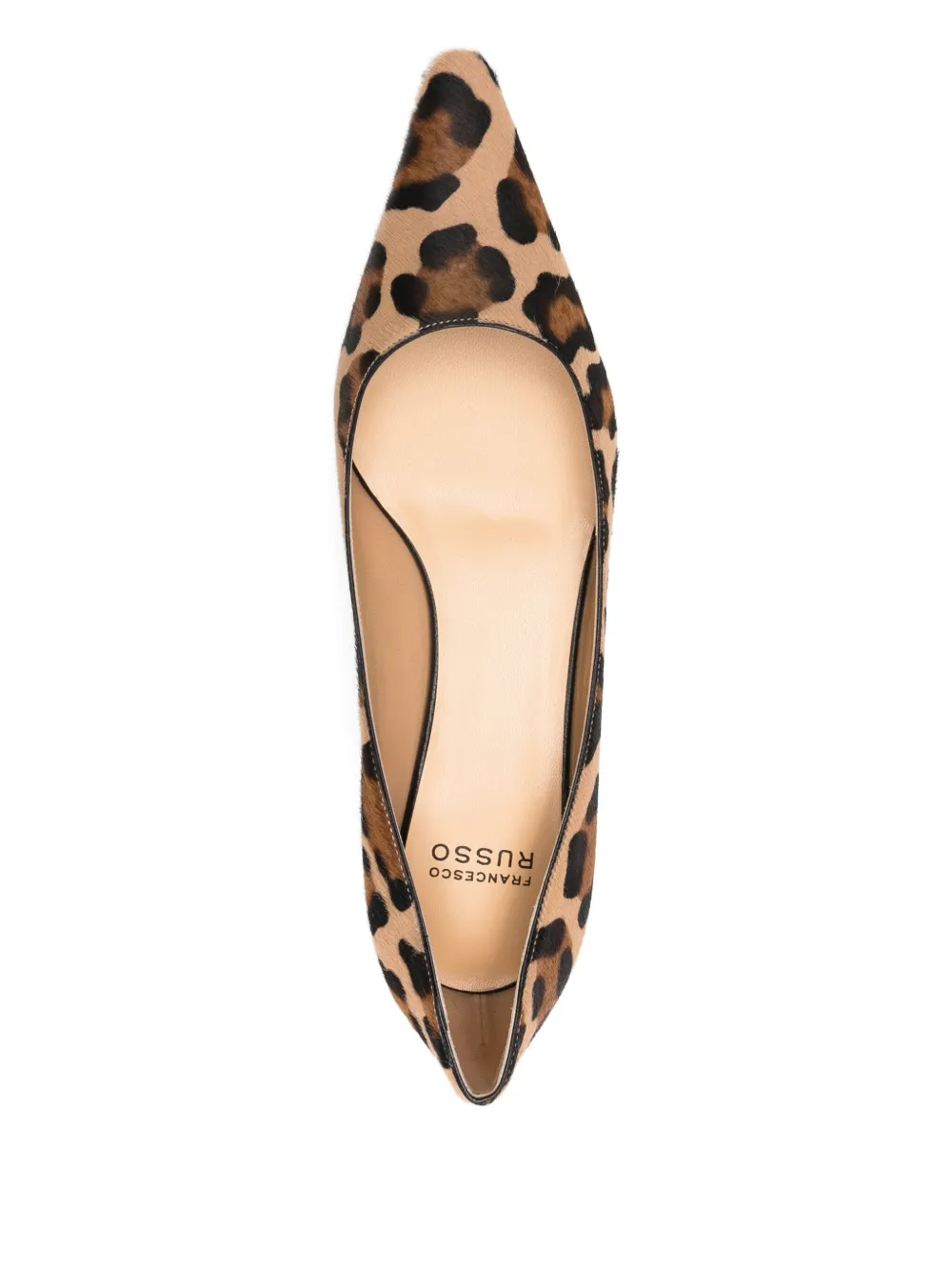 Francesco Russo 35mm Leopard-print Kitten-heel Pumps In Neutral