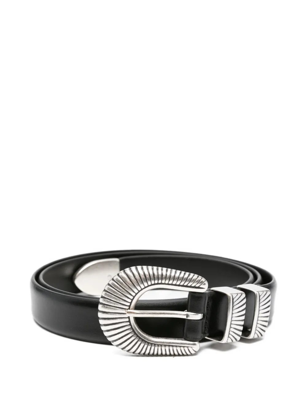 Barena leather shell-buckle belt - Nero