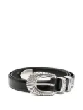 Barena leather shell-buckle belt - Black
