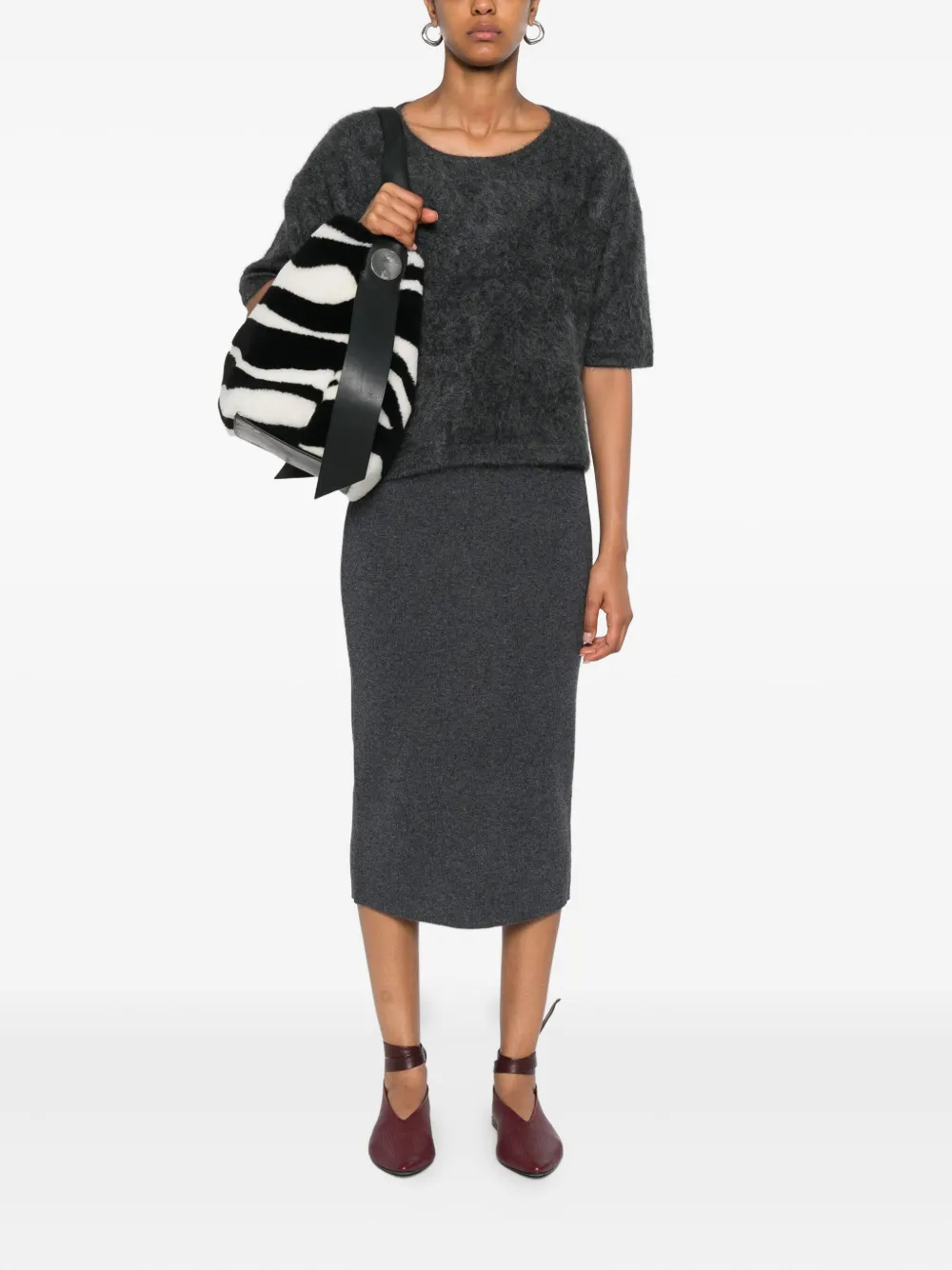 Philo-Sofie mélange-effect pencil skirt - Grijs