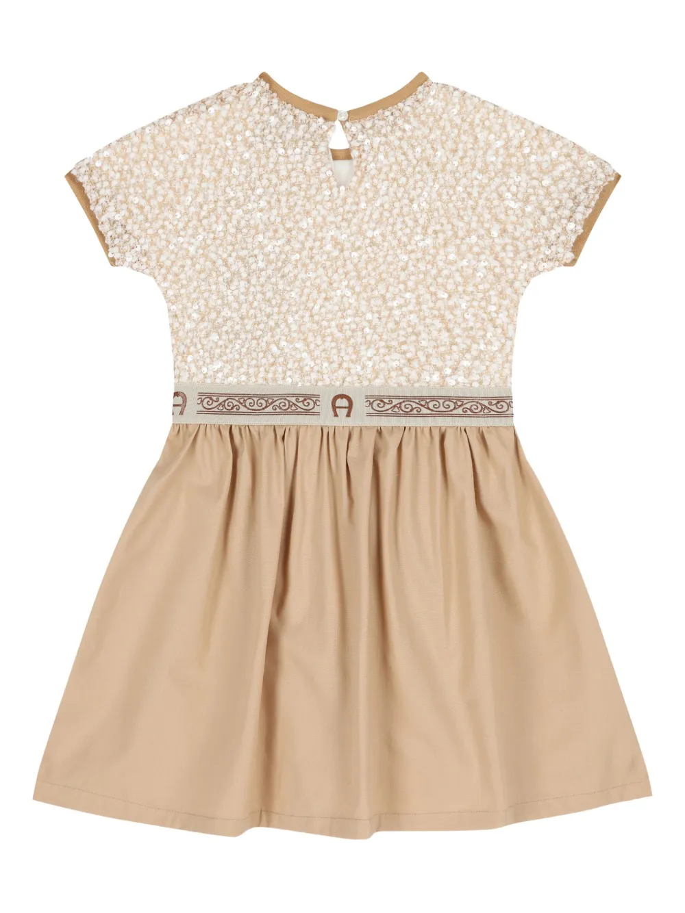 Aigner Kids sequin-embellished knit dress Bruin
