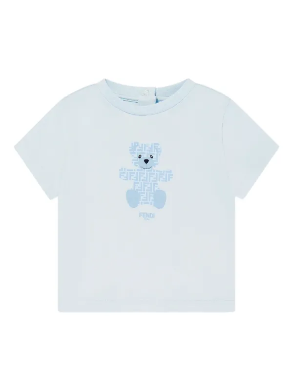 Fendi Kids テディベア Tシャツ | ブルー | FARFETCH JP
