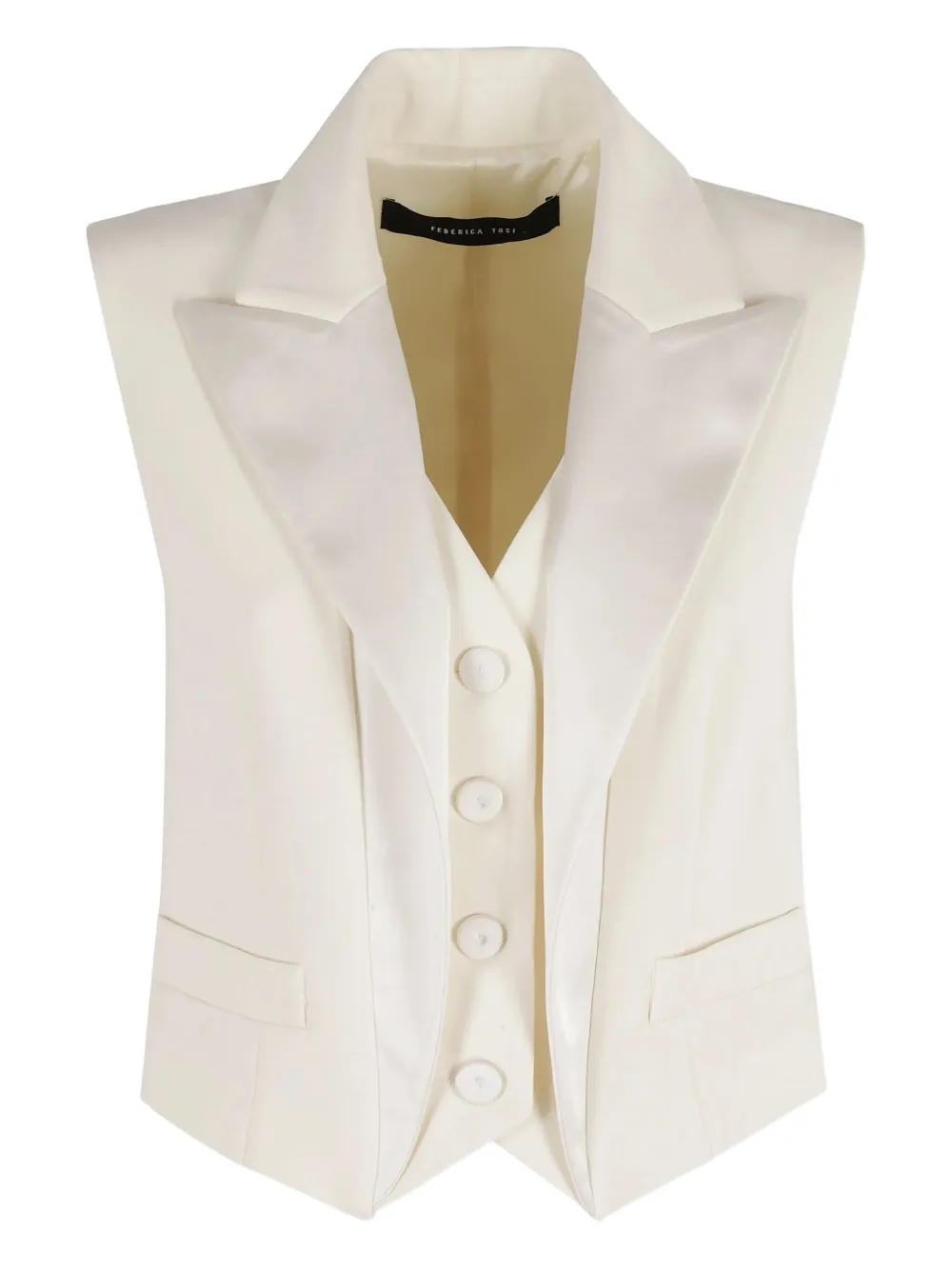 Federica Tosi Peak-lapel Waistcoat In White