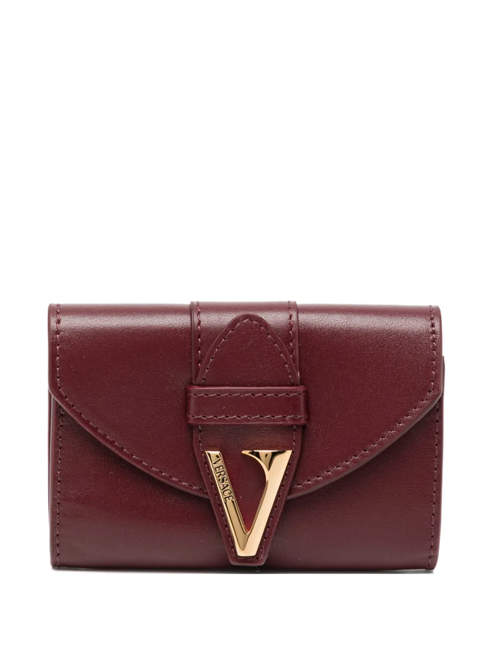 Versace V-plaque wallet - Rosso