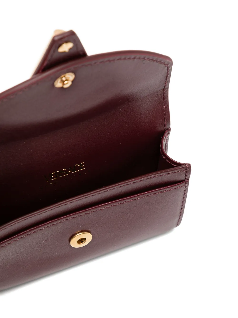  Versace Cartera Con Placa En V - Rojo 