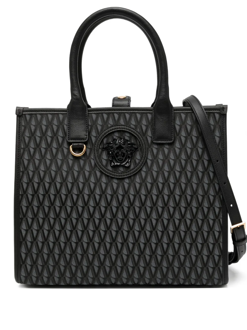 Versace small V Allover La Medusa tote bag | Grey | Image 1