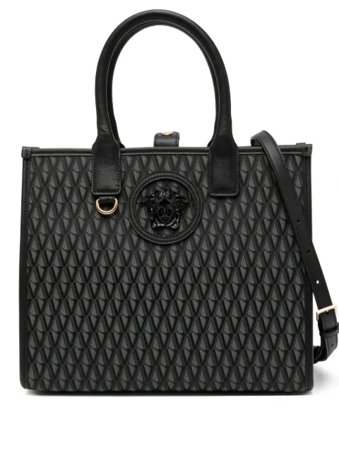 Versace small V Allover La Medusa tote bag