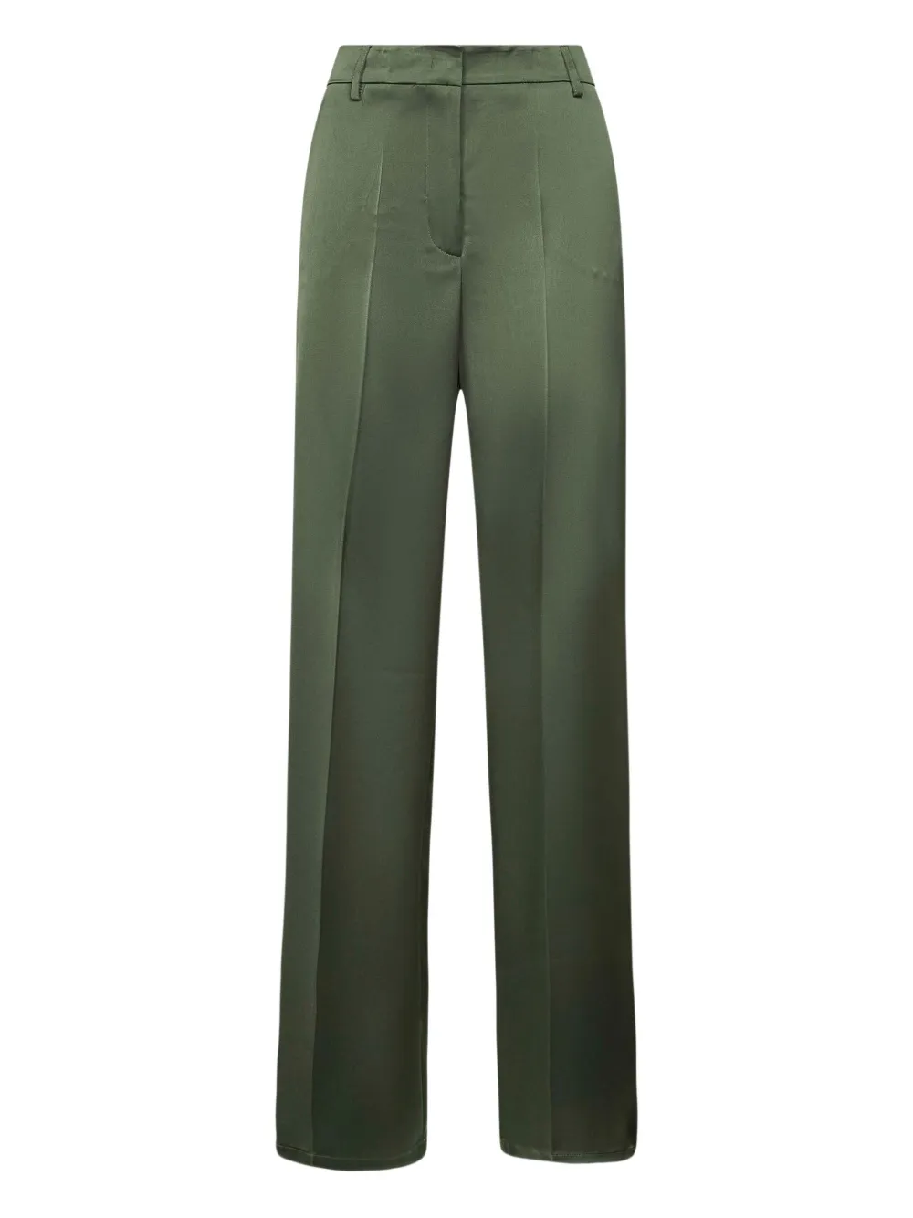 Blanca Vita pressed-crease palazzo trousers Groen
