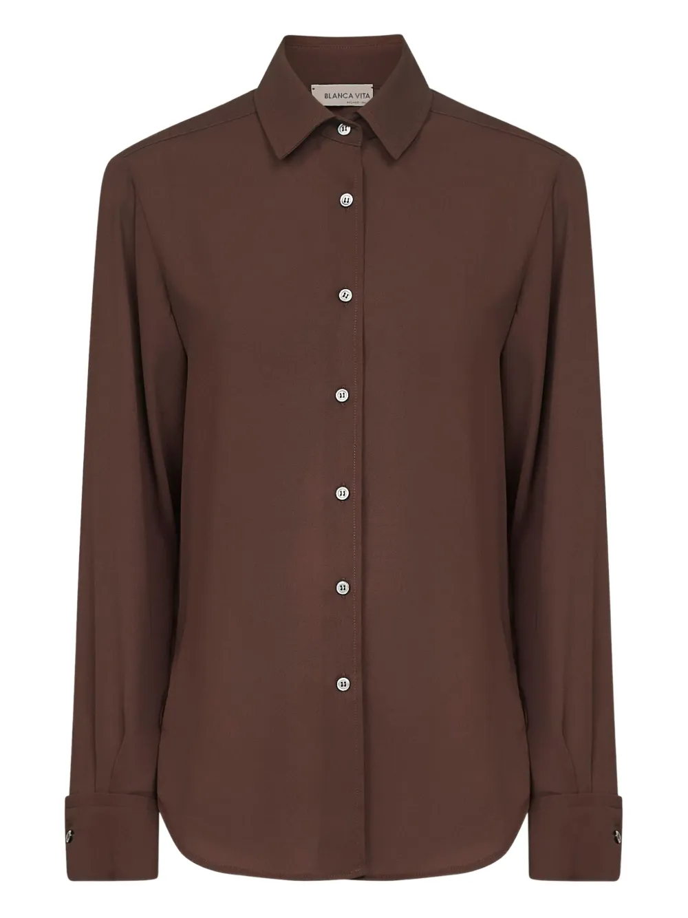 button-fastening shirt