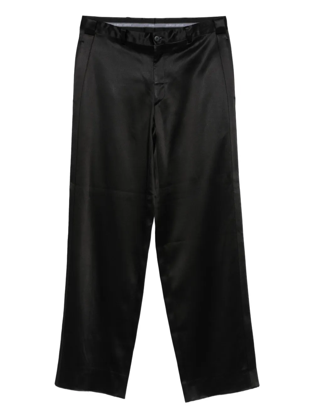 Giorgio Armani Pre-Owned 1990s satin-finish trousers | Black | Image 1