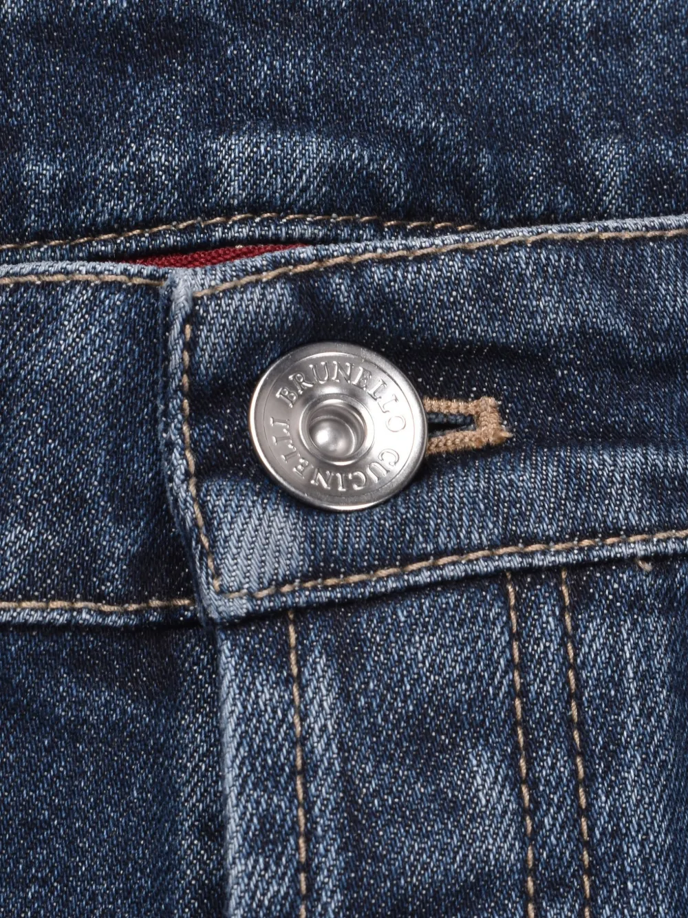 Brunello Cucinelli Distressed Logo-patch Jeans In Blue