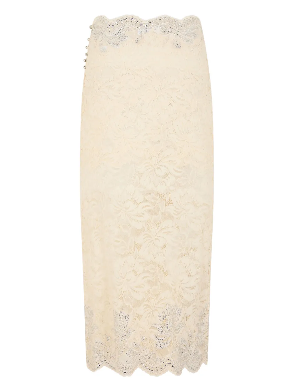 Rabanne falda midi con dobladillo festoneado | neutro | Image 1