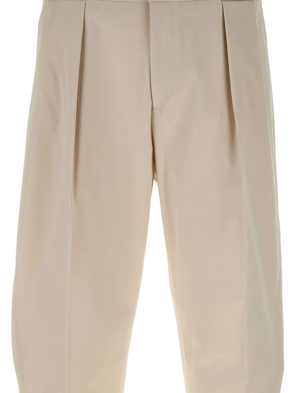 Briglia 1949 pleated cotton-blend trousers Beige