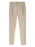 Briglia 1949 pleated cotton-blend trousers - Neutrals