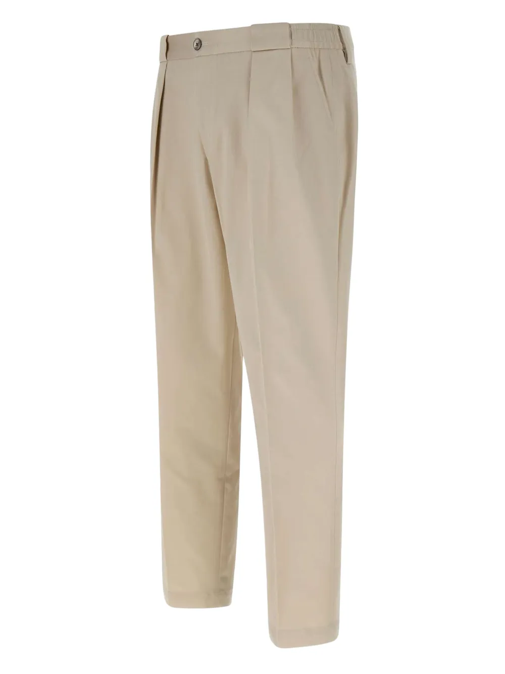 Briglia 1949 pleated cotton-blend trousers Beige