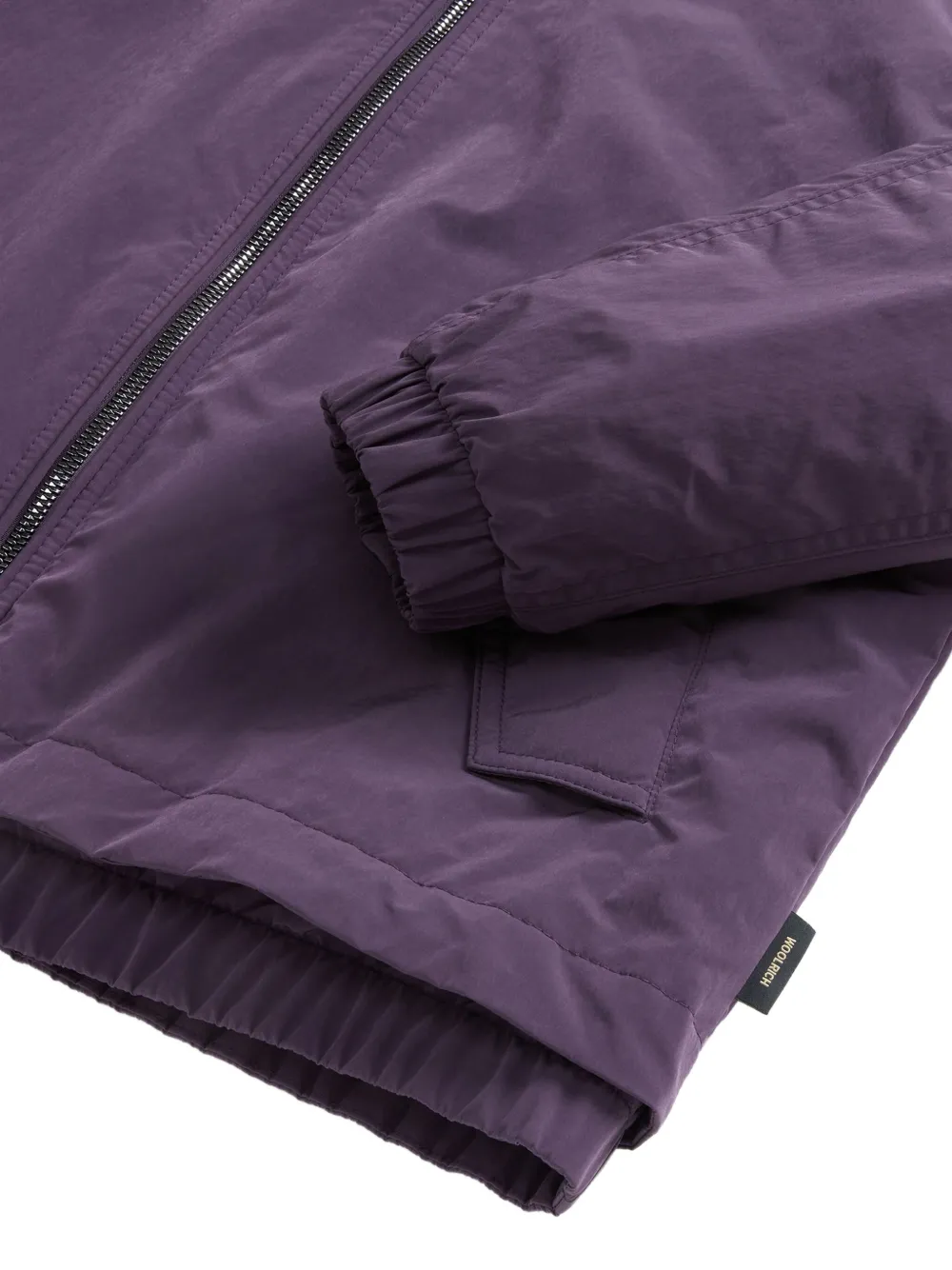 Woolrich Ribbed-cuff Bomber Jacket In Purple