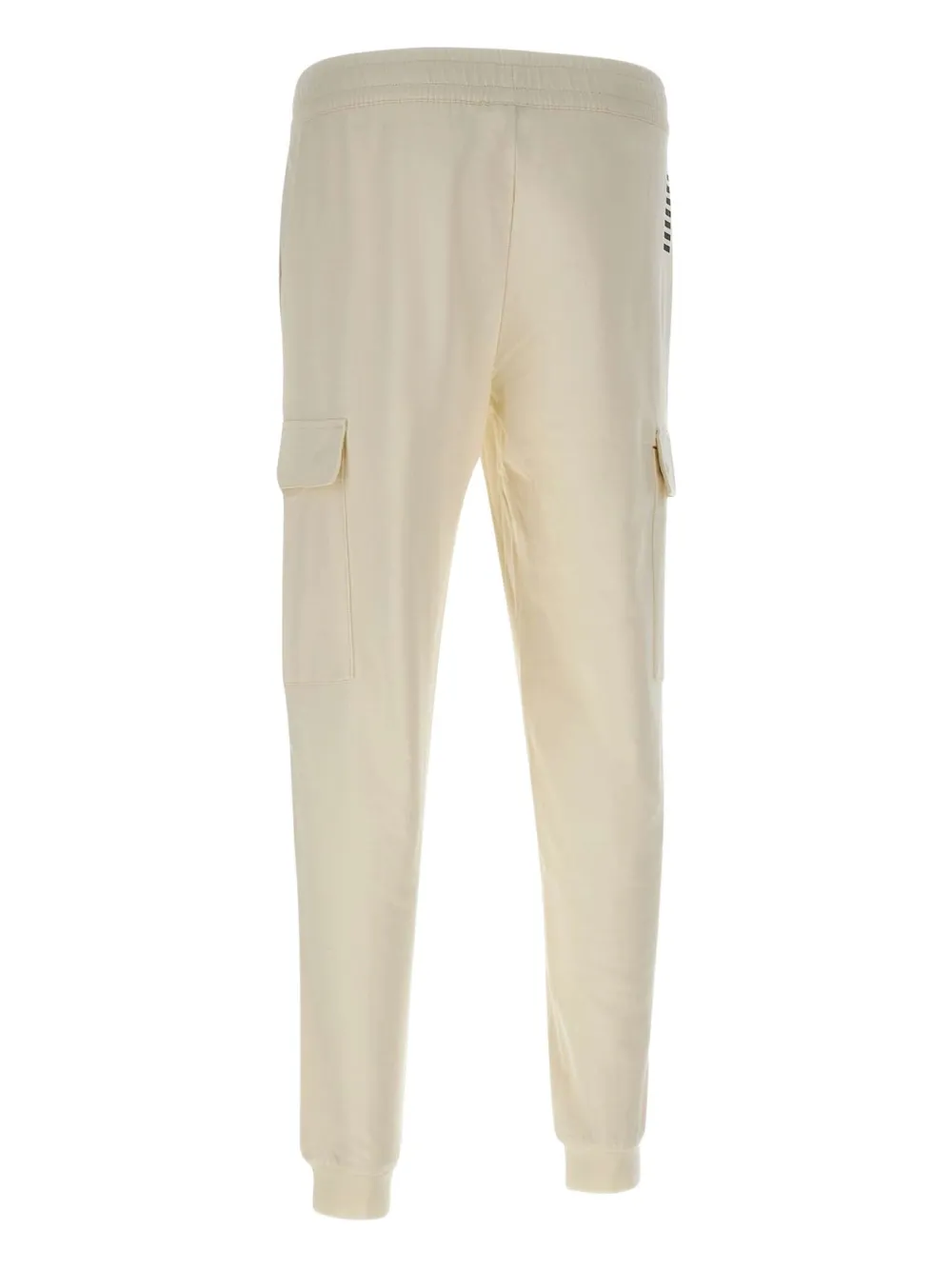 Ea7 Emporio Armani logo-embroidered track pants Beige