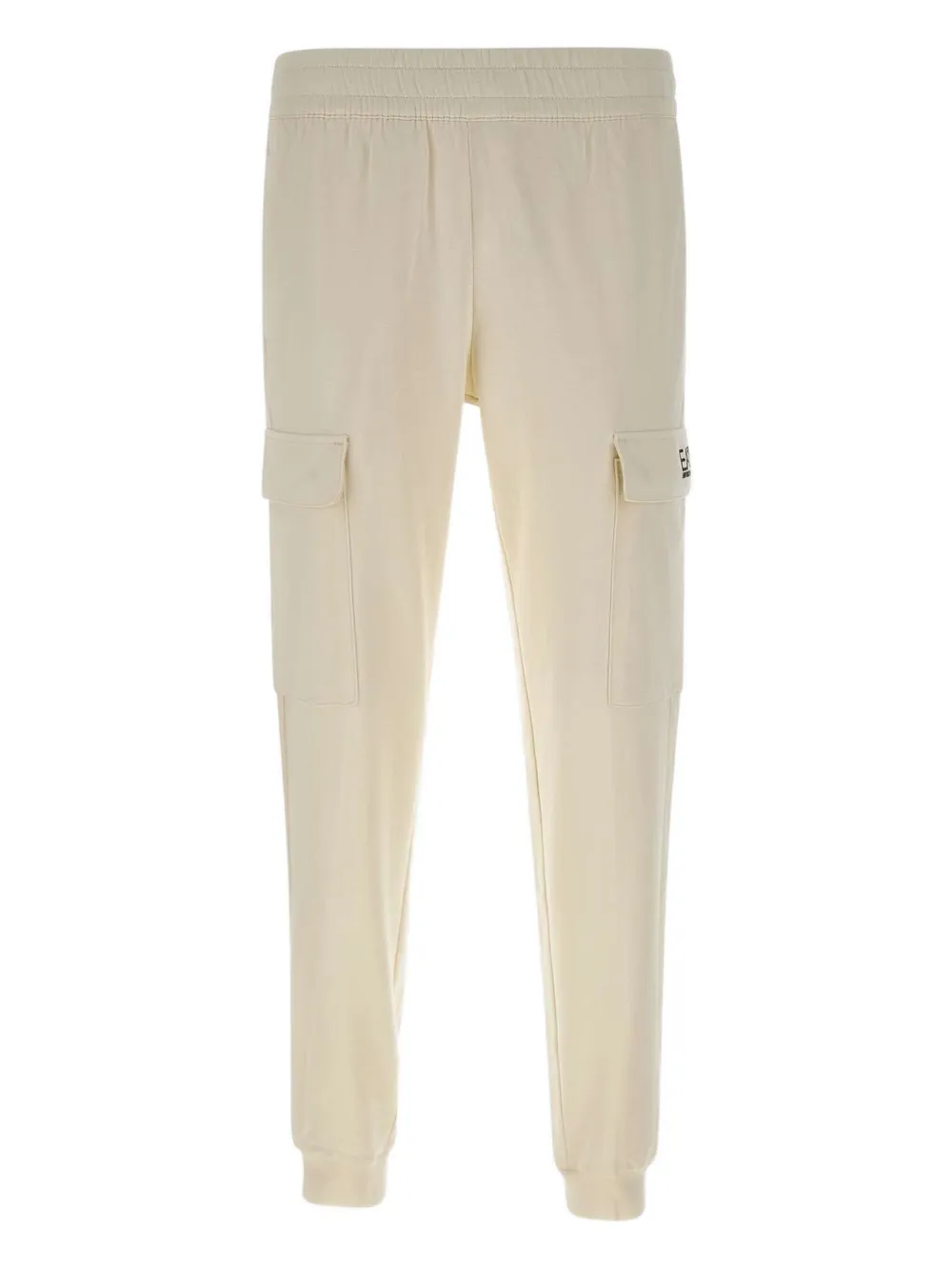 Ea7 Emporio Armani logo-embroidered track pants Beige