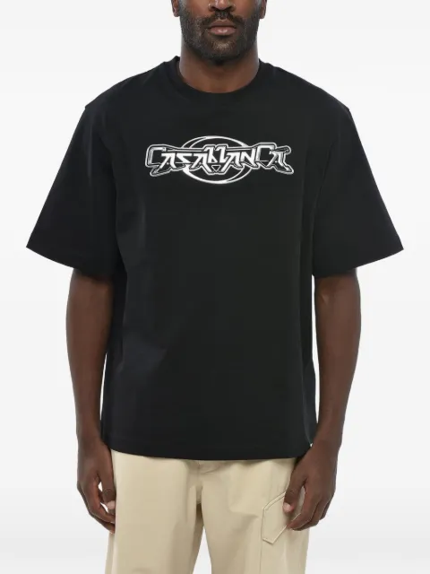 Casablanca embossed-logo cotton T-shirt