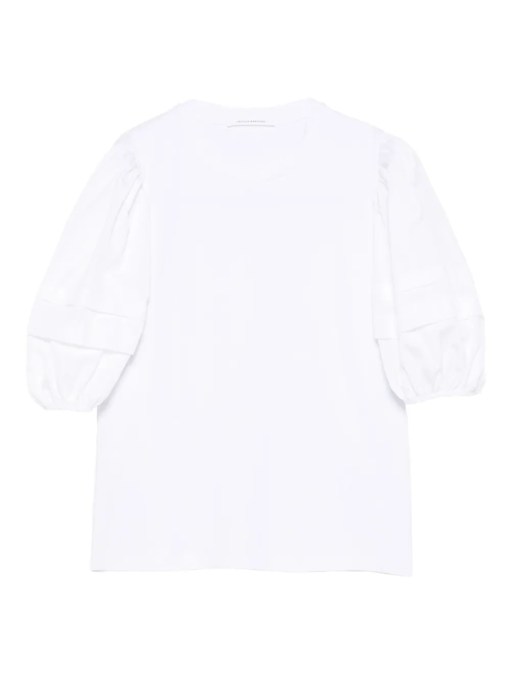Cecilie Bahnsen puff-sleeves cotton-blend top | White | Image 1