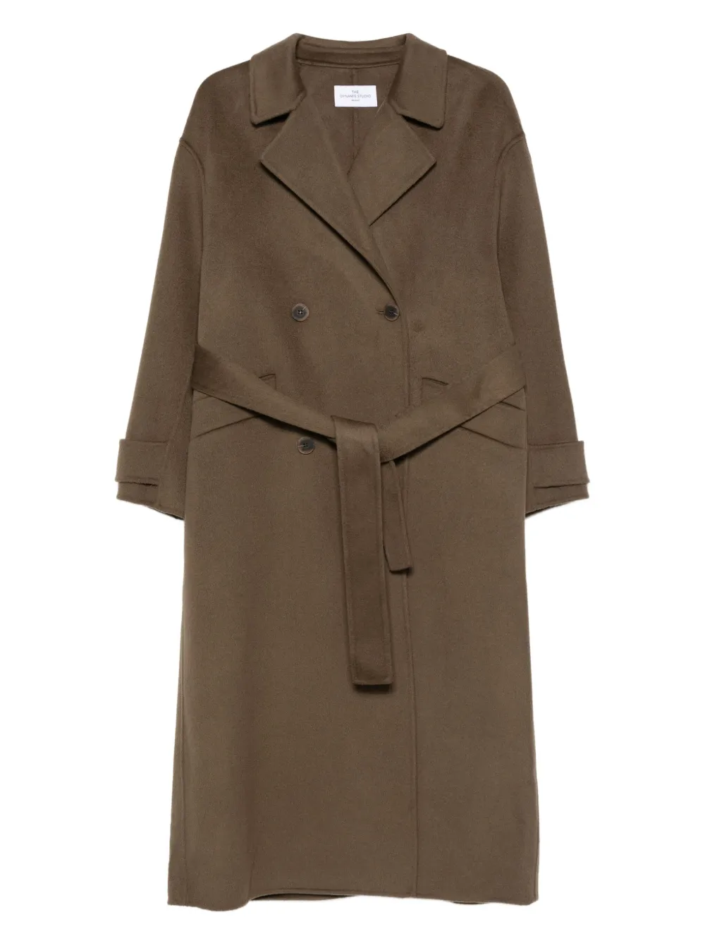 THE DYNAMIS STUDIO belted double-breasted coat | Brown | Image 1