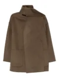 THE DYNAMIS STUDIO high-neck wool coat - Brown