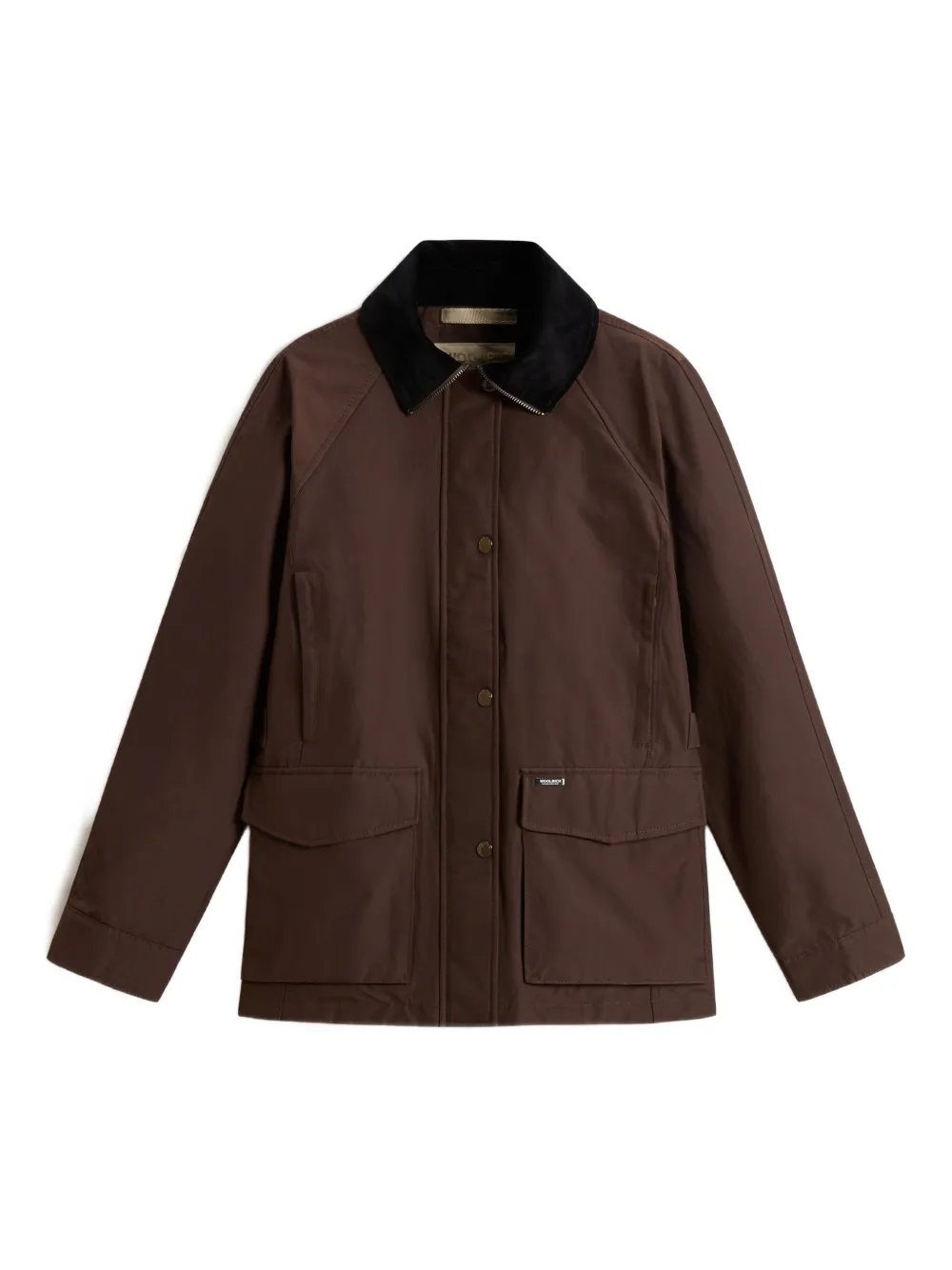 Woolrich velvet-collar cotton jacket | Brown | Image 1