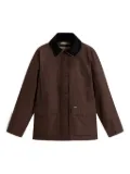Woolrich velvet-collar cotton jacket - Brown