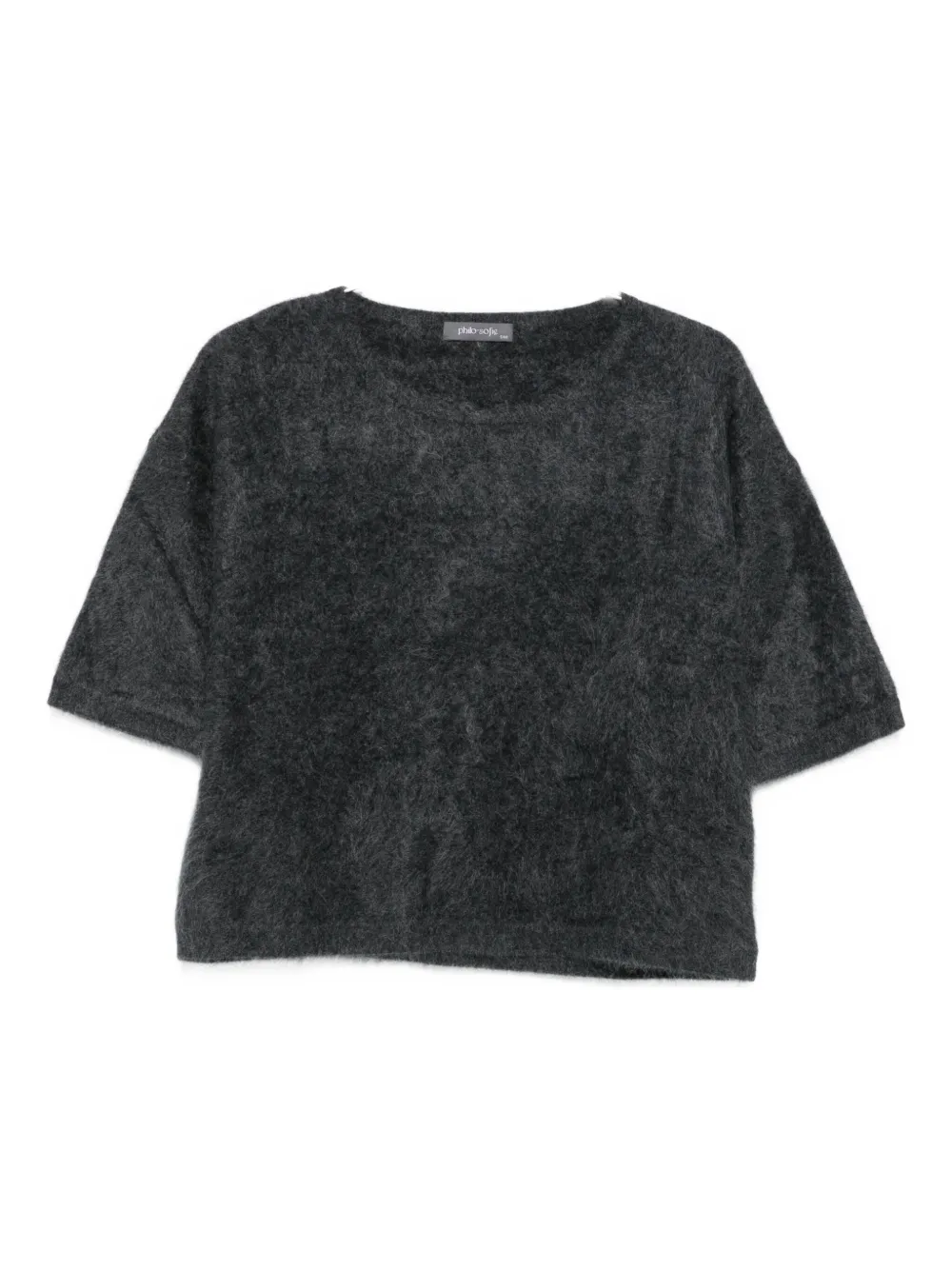 Philo-sofie Short-sleeve Cashmere T-shirt In Gray