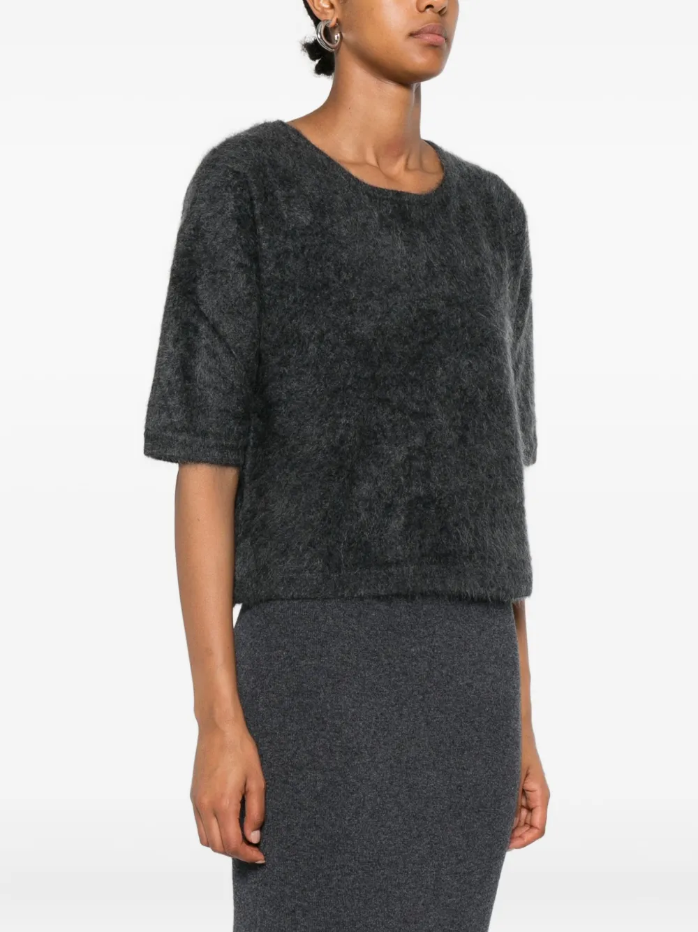 Philo-sofie Short-sleeve Cashmere T-shirt In Gray