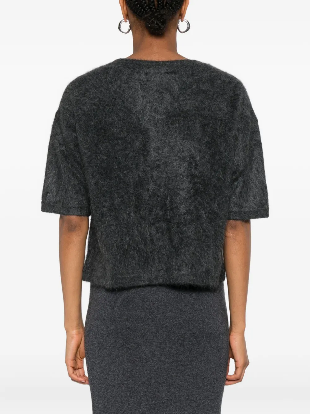 Philo-sofie Short-sleeve Cashmere T-shirt In Gray