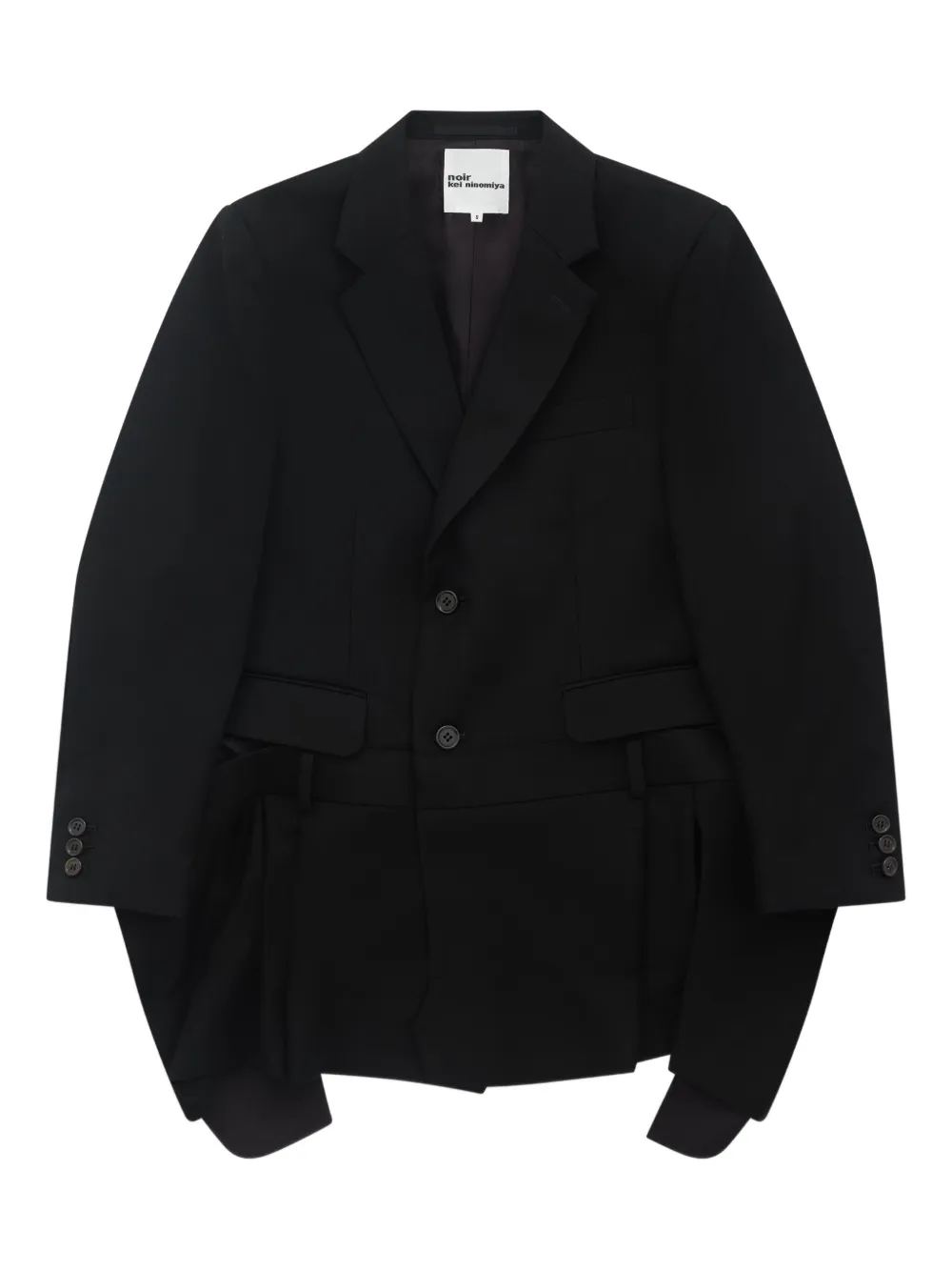 Noir Kei Ninomiya buttoned panelled blazer | Black | Image 1
