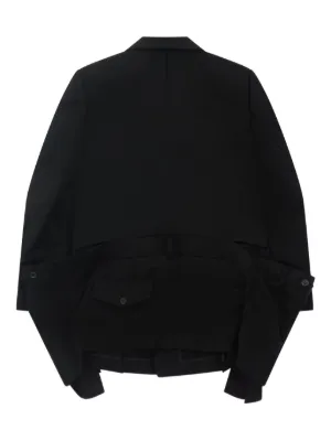 ジャケット・アウター noir keininomiya COMMEdesGARCONS CDG Noir Kei Ninomiya Comme De Garçons Copped Bike Jacket Faux