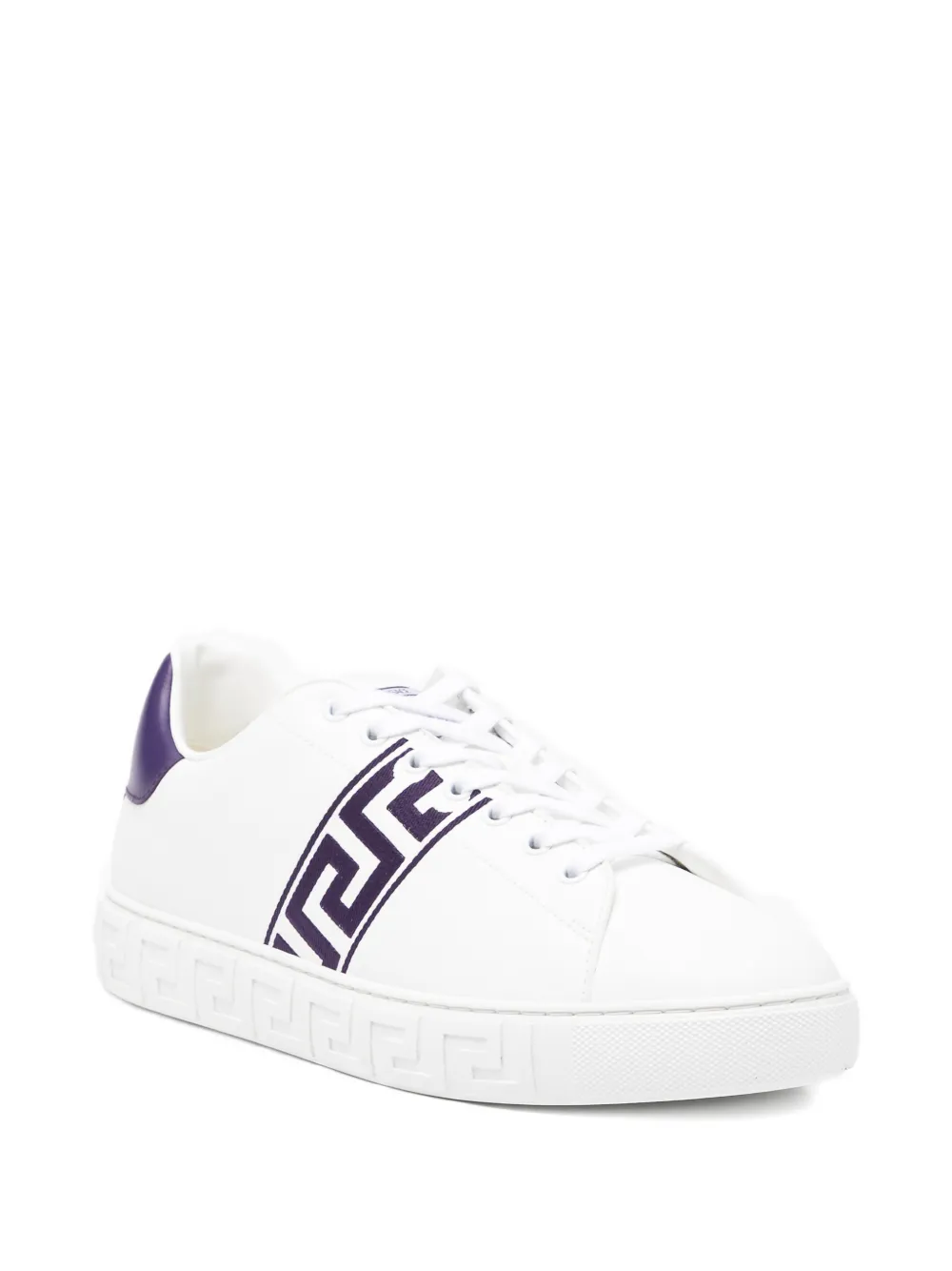Versace Greek Key Stripe sneakers Wit