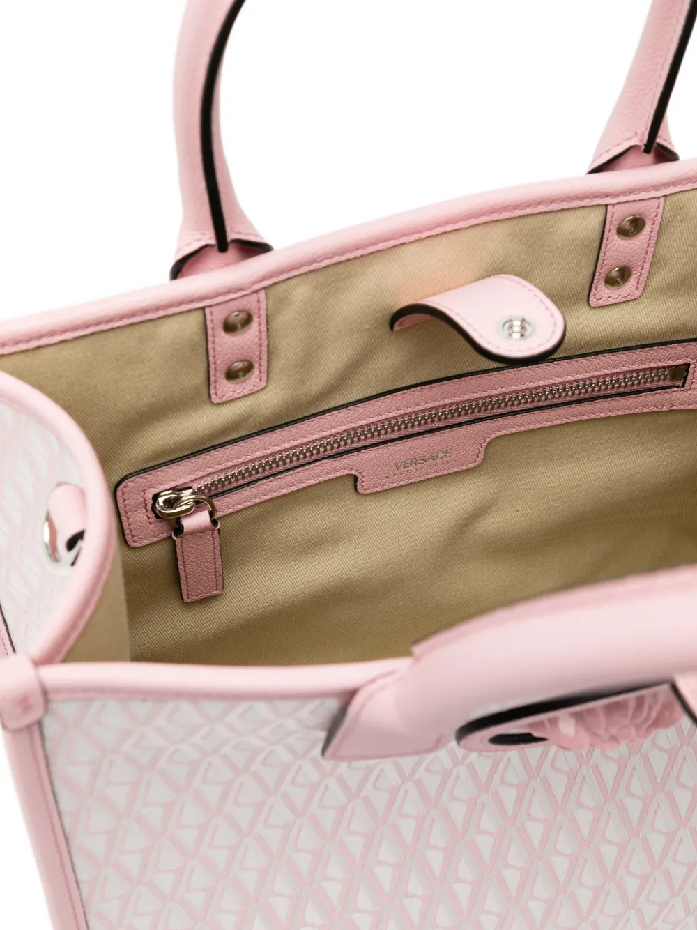 Versace Kleine V Allover La Medusa shopper Roze