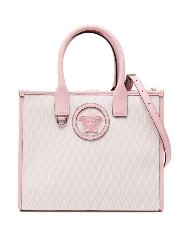 Versace V Allover ラ メドゥーサ ハンドバッグ S | ピンク | FARFETCH JP