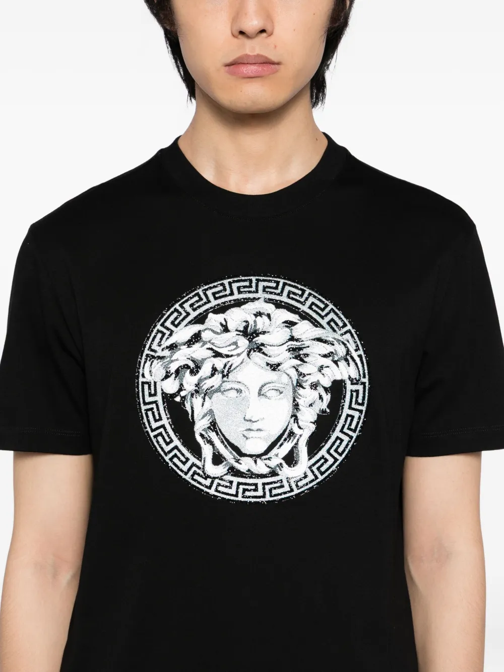 Versace Crystal Medusa T-shirt Zwart