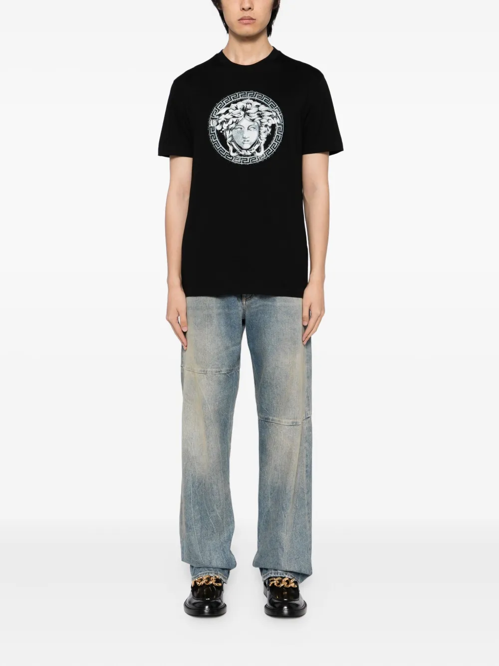 Versace Crystal Medusa T-shirt - Zwart