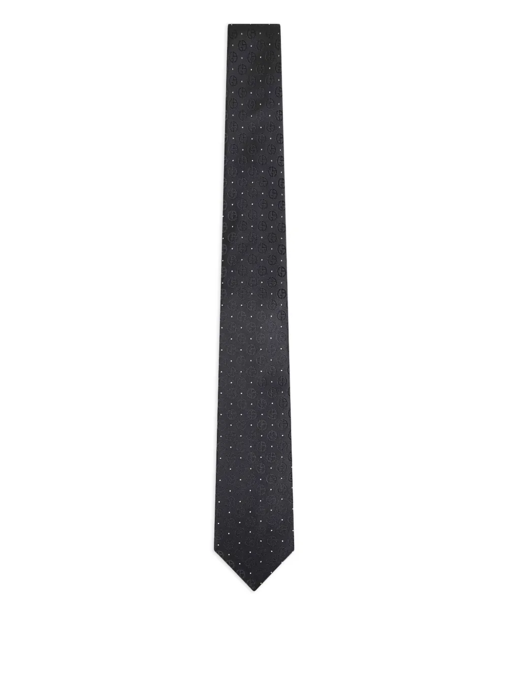 monogram-jacquard silk tie