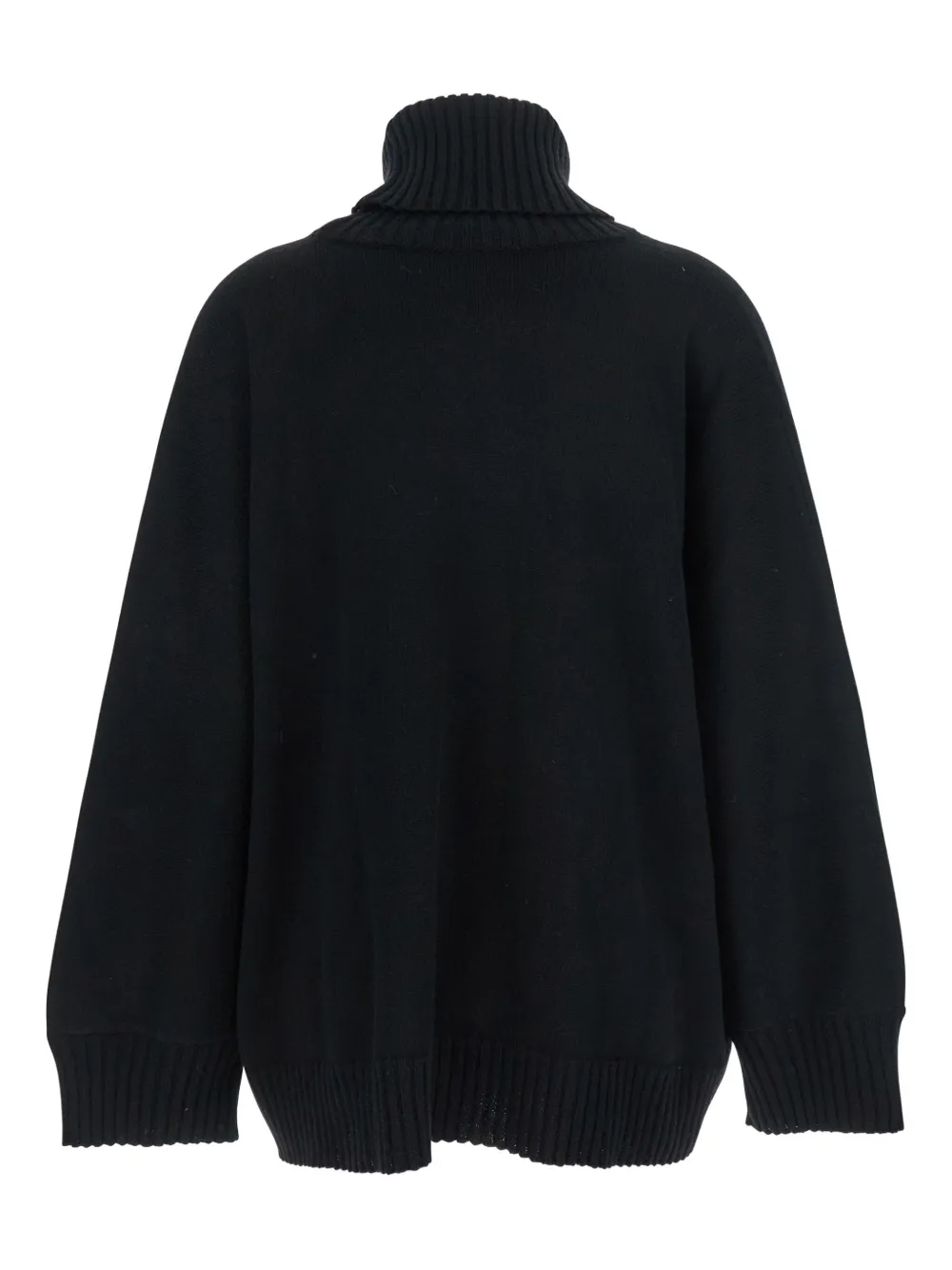 Alberta Ferretti crystal-embellished turtleneck sweater Zwart