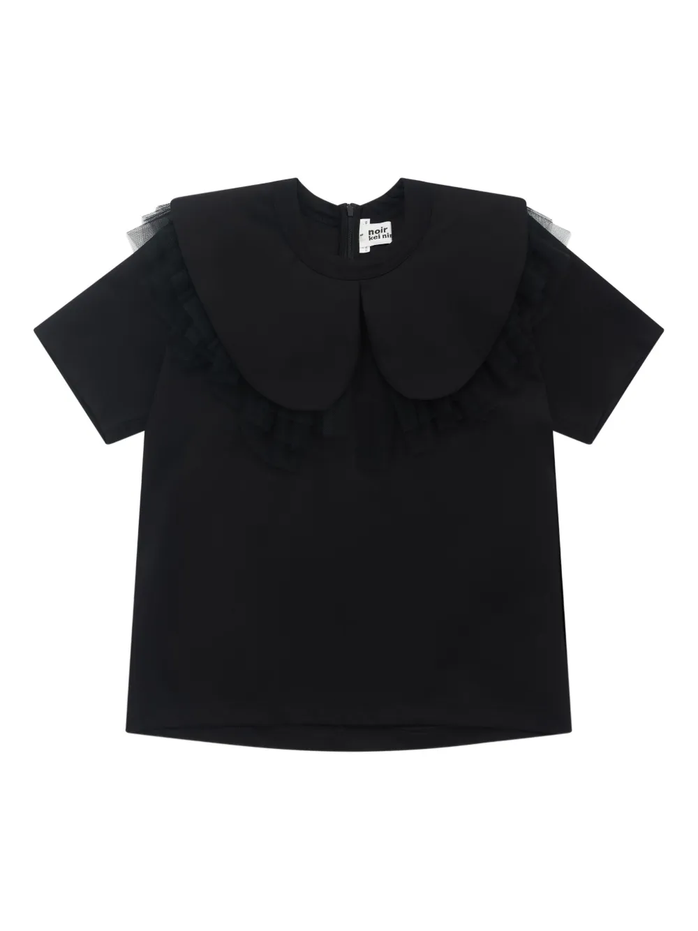 Noir Kei Ninomiya T-shirt con colletto - Nero