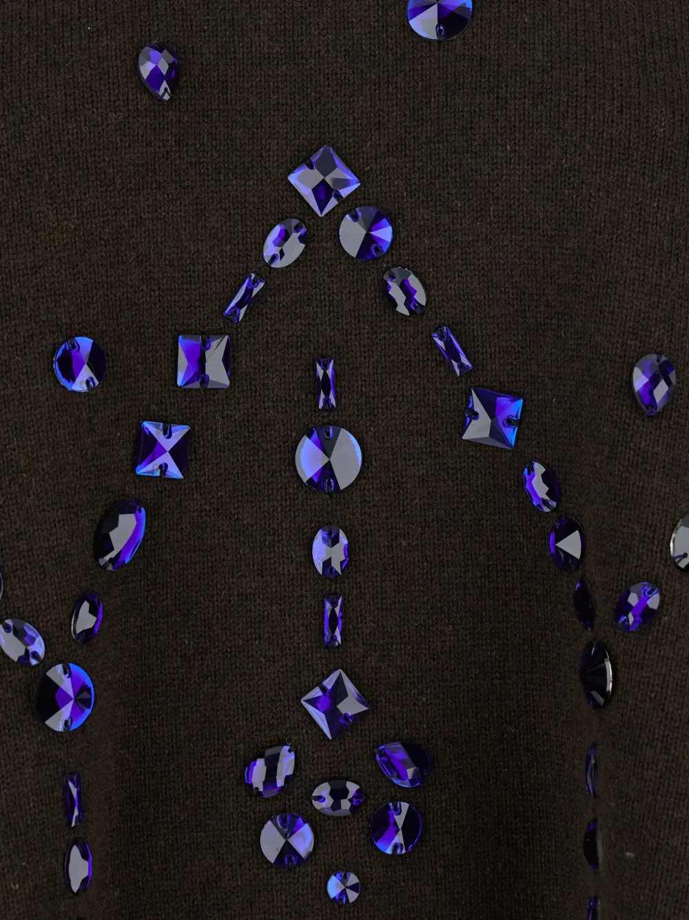 Alberta Ferretti crystal-embellished turtleneck sweater Bruin